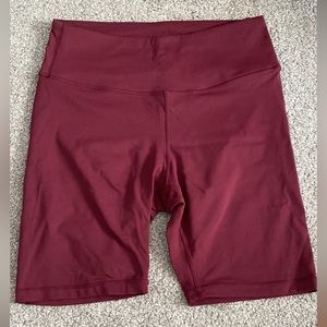 Women’s Maroon high Rise Biker Shorts
